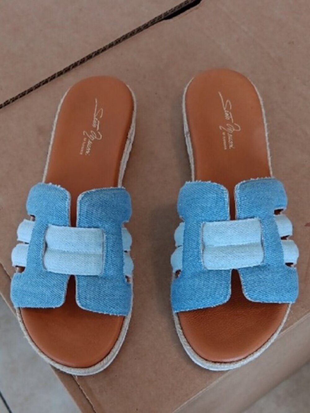 Ladies Blue Slides - Picture 2 of 4